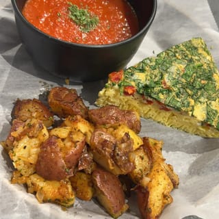 Spinach, Pepper, Egg Cheese Frittata